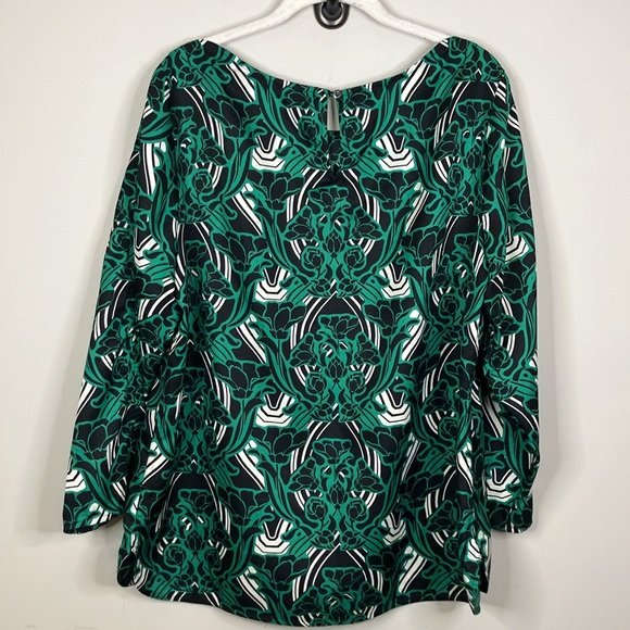 J Crew printed boatneck blouse - Picture 6 of 10